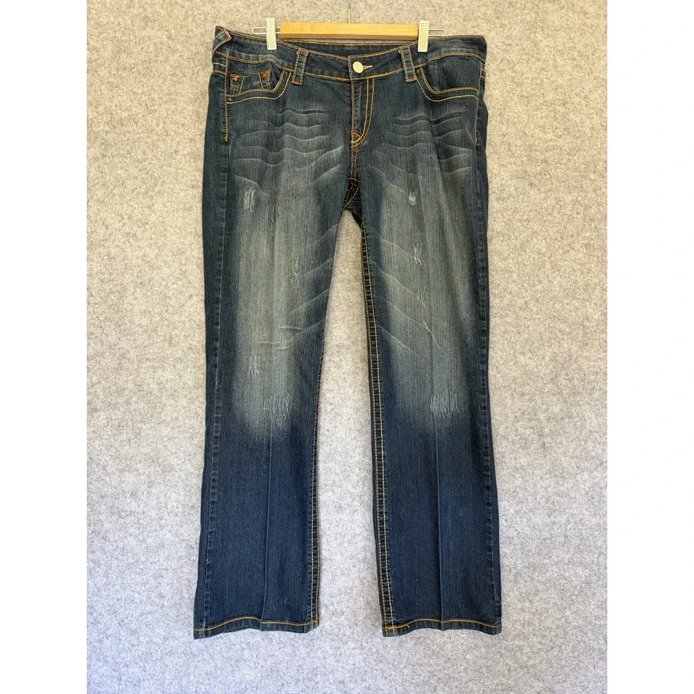True Religion Jeans Men's 36x31 Dark Wash Denim Classic Relaxed Straight USA Y2K